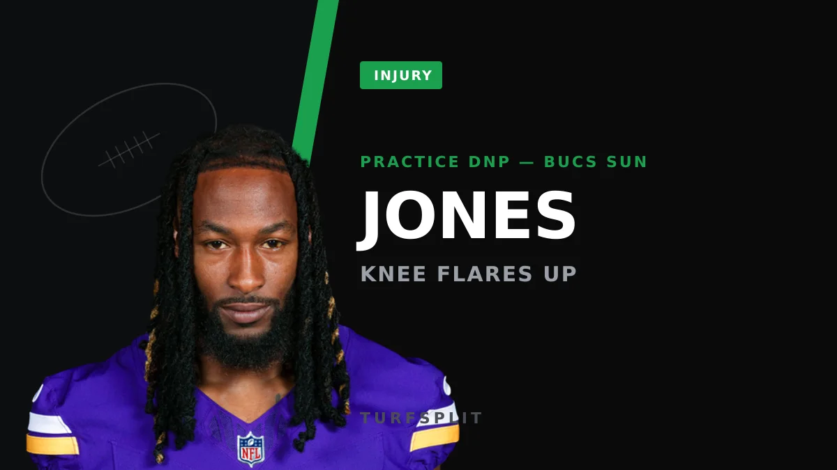 Aaron Jones' Knee Sidelines Him at Vikings Practice Ahead of Bucs