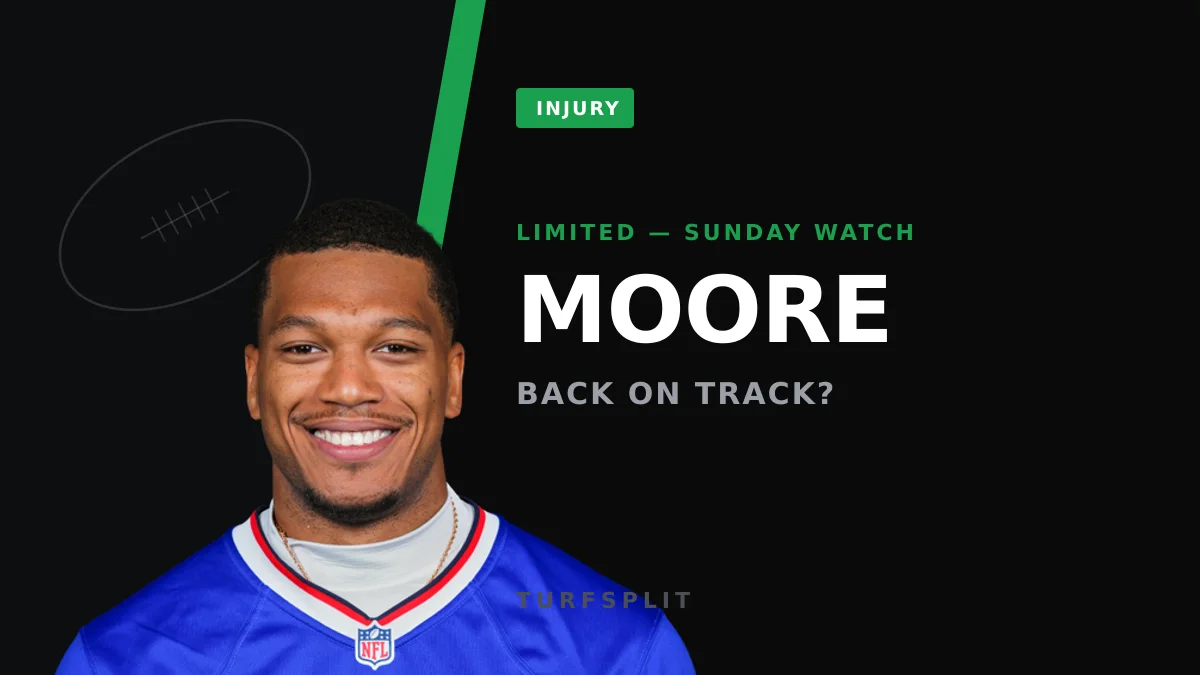 Bills' Thursday Report: DJ Moore Trending Up, Dalton Kincaid's Chest a Worry
