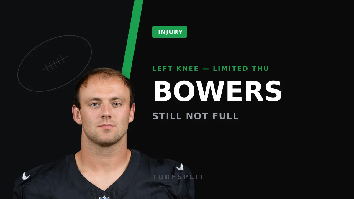 Brock Bowers Stays Limited Thursday as Knee Recovery Drags On