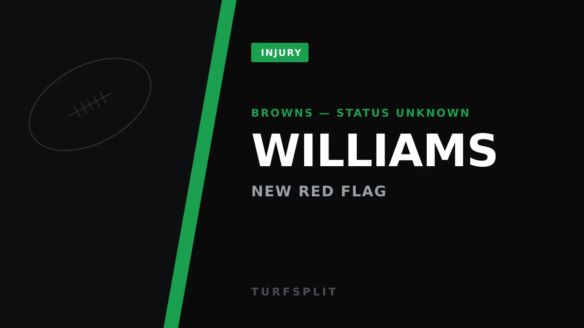 Browns Hit With Surprise Williams Injury Ahead of Titans Clash