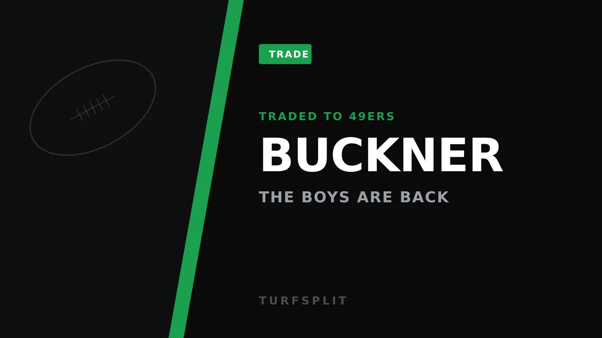 Buckner Heads Back to San Francisco as Colts Blow It Up