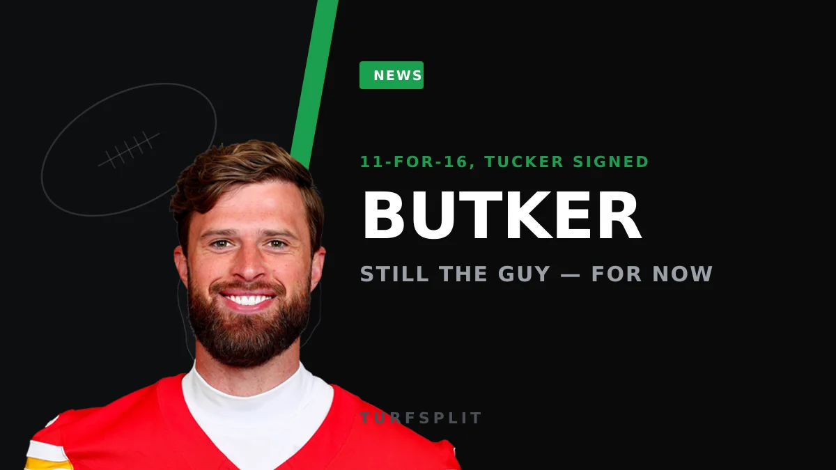 Chiefs Keep Butker Over Tucker in Week 8 — But the Clock Is Ticking