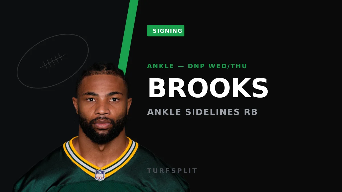 Chris Brooks Misses Two Days With Ankle Injury, Packers Add Pierre Strong