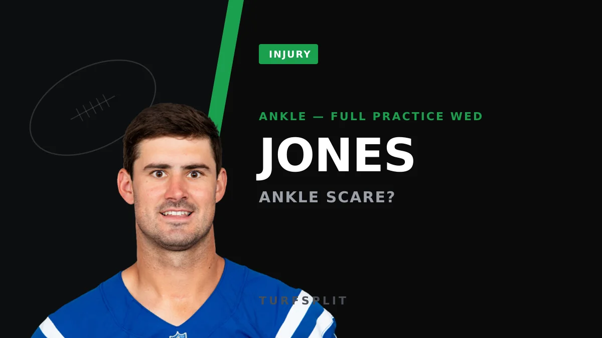 Daniel Jones Practices Full Despite Ankle Injury Ahead of Titans Game