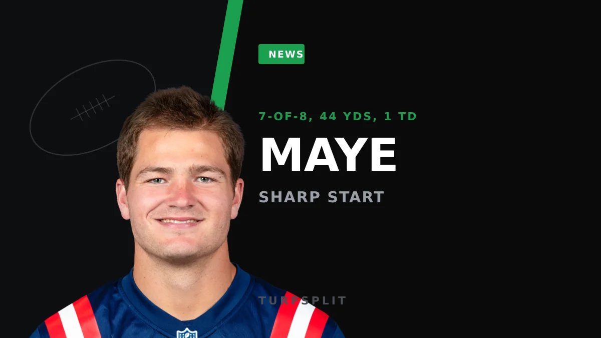 Drake Maye Cruises to Early 7-0 Lead as Darnold Exits With Hip Injury