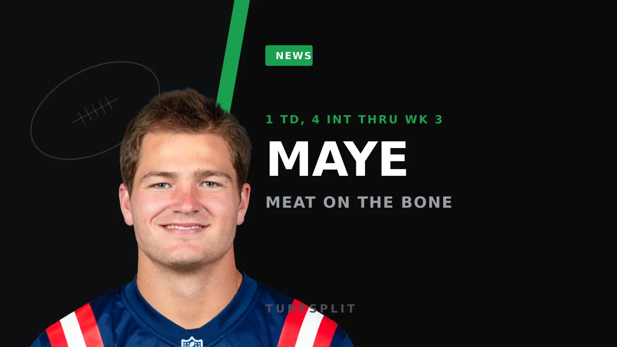 Drake Maye's Slow Start: Chicken Wings, 4 INTs and a Fantasy Dip