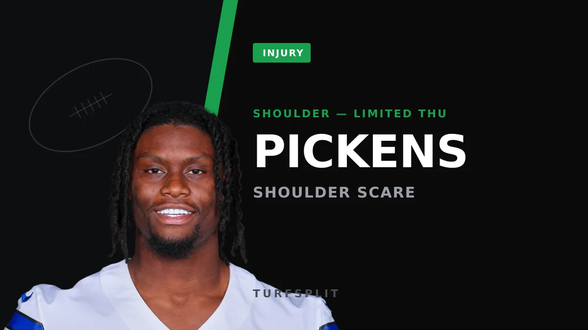 George Pickens Limited With Shoulder Injury as Cowboys Practice Thins Out