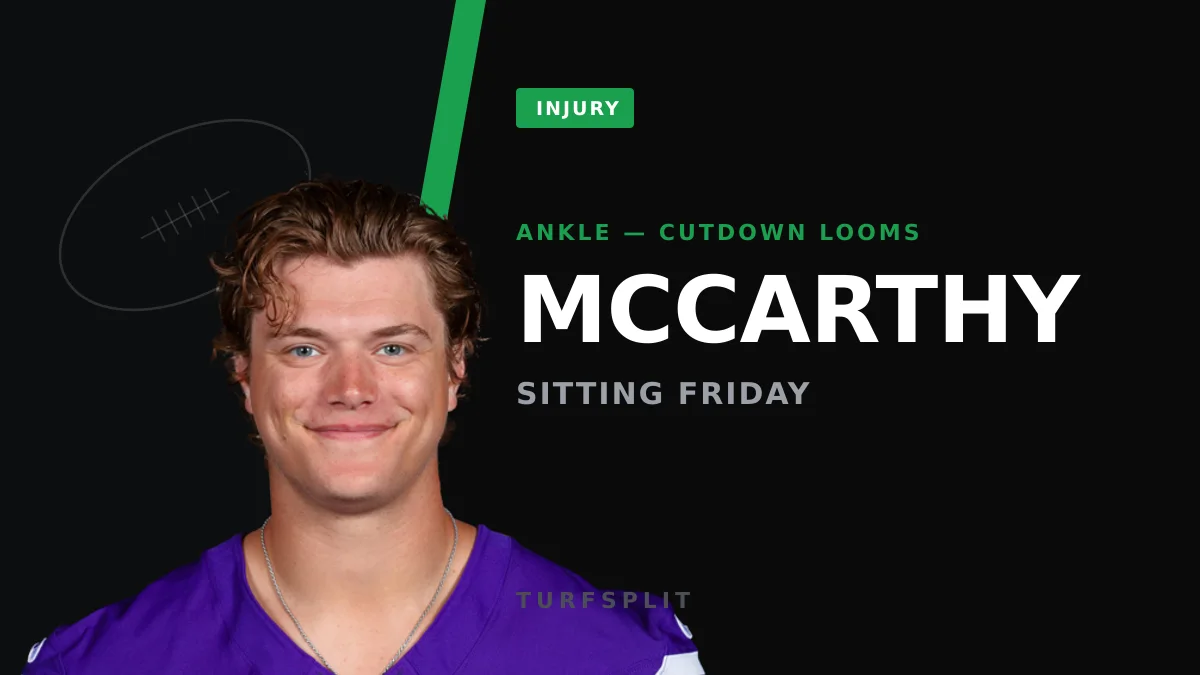 J.J. McCarthy Sits Out Vikings' Preseason Finale With Ankle Injury