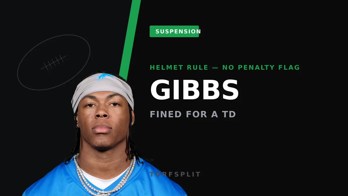 Jahmyr Gibbs Fined for Helmet-Lowering TD Run in Lions' Week 1 Win