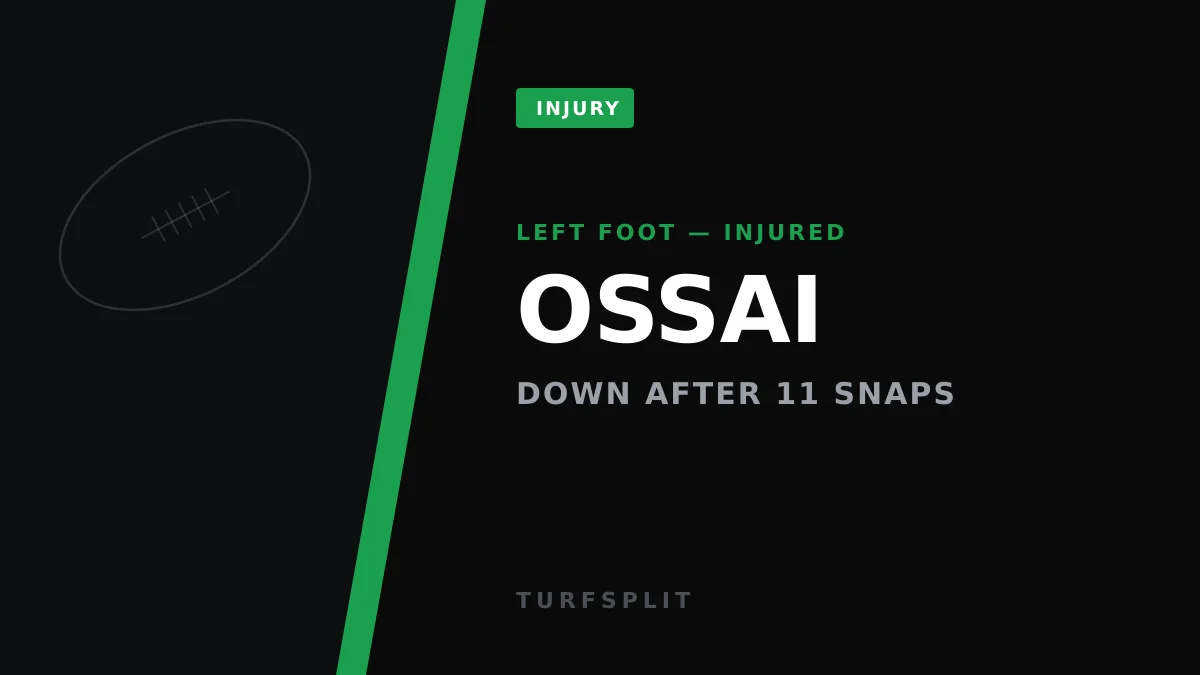 Jets' Joseph Ossai Exits With Left Foot Injury After Just 11 Snaps