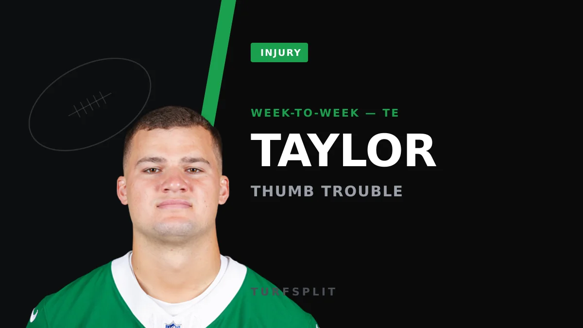 Jets TE Mason Taylor Week-to-Week With Thumb Injury After Quiet Start