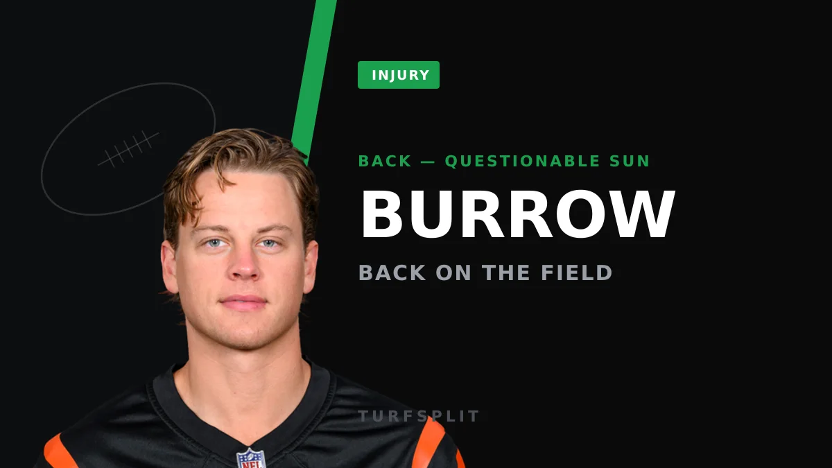 Joe Burrow Questionable for Week 2 With Back Tightness — Fantasy Read