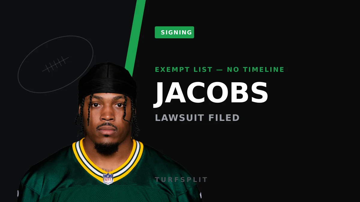 Josh Jacobs Sues to Block Video as Exempt-List Limbo Drags On