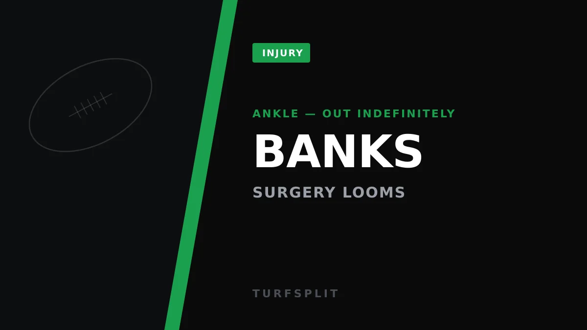 Kelvin Banks Headed for Ankle Surgery, Out Indefinitely for Saints