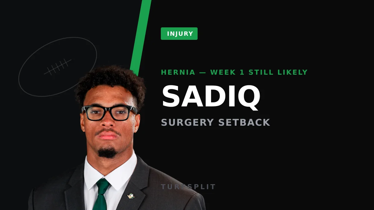 Kenyon Sadiq Hits Hernia Setback, But Jets Still Eye Week 1 Return