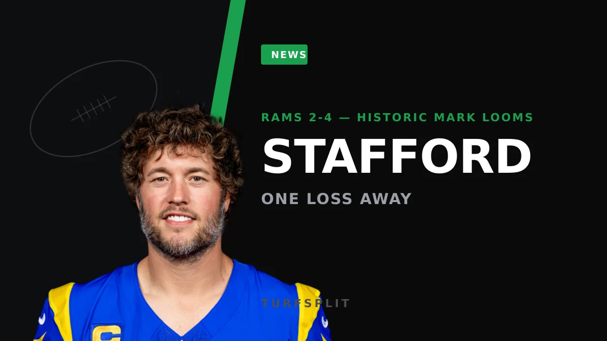 Matthew Stafford Is One Loss From the Worst Record No QB Wants
