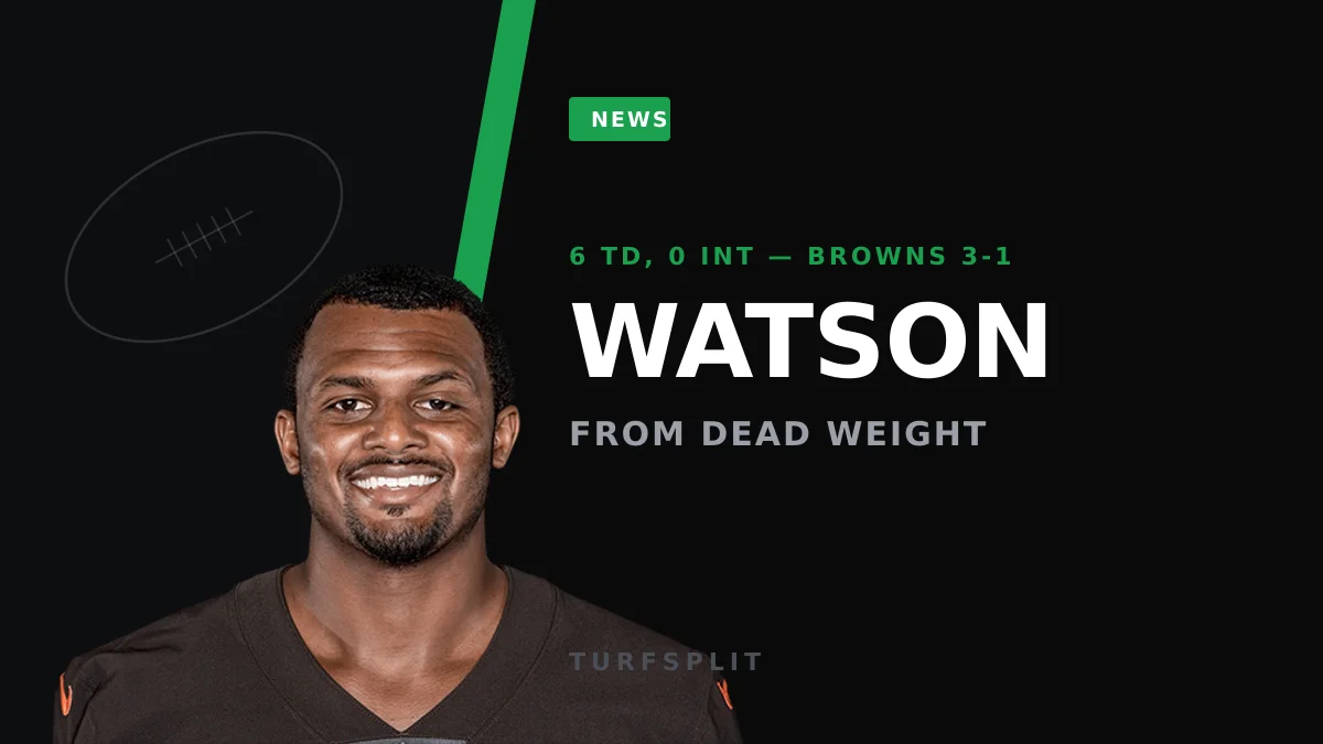 Monken Has Deshaun Watson Playable Again — Browns Sit Atop AFC North
