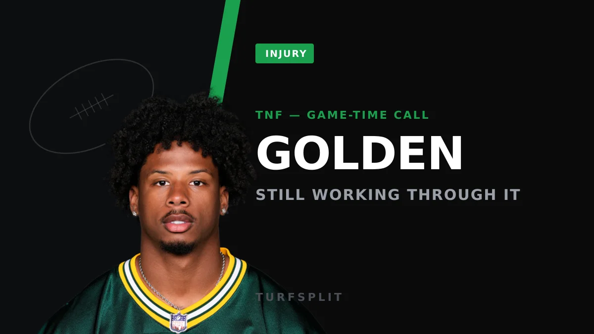 Packers' Matthew Golden a Thursday Night Game-Time Call vs. Panthers