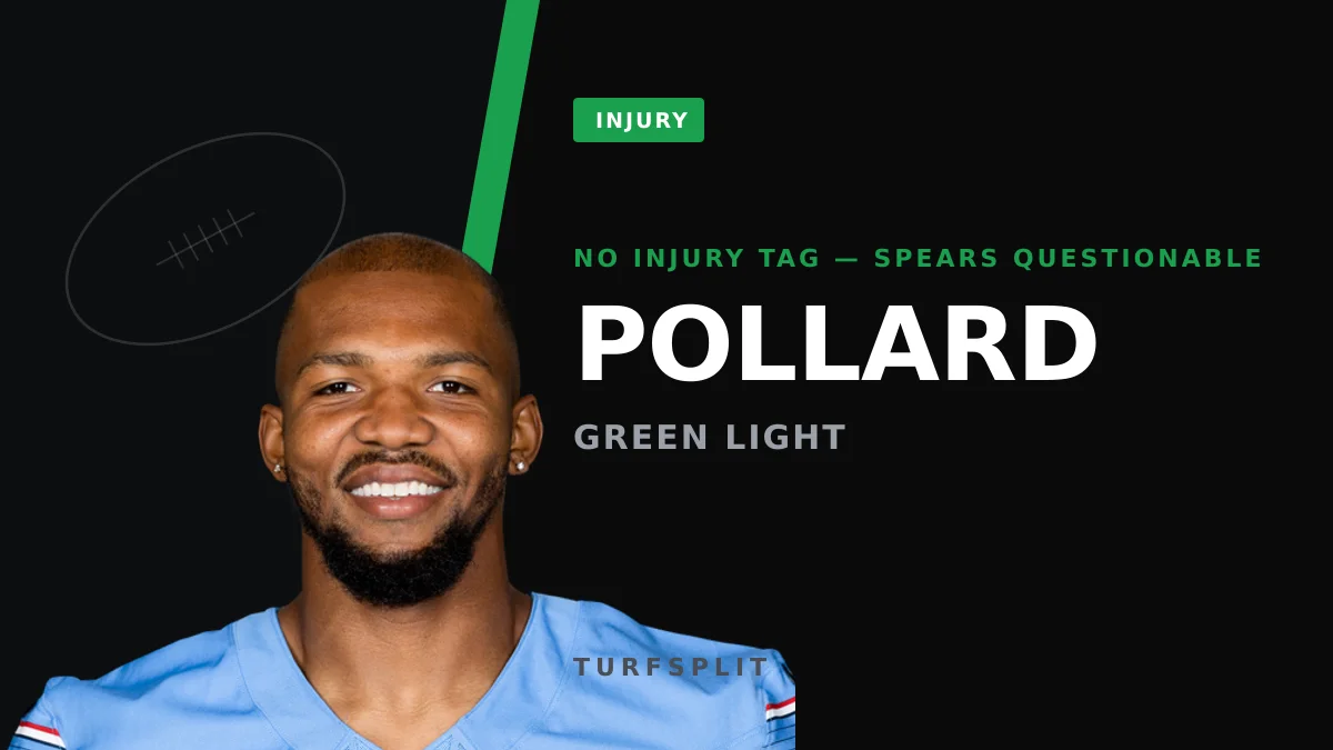 Pollard Clear to Play as Tyjae Spears Stays Questionable for Titans