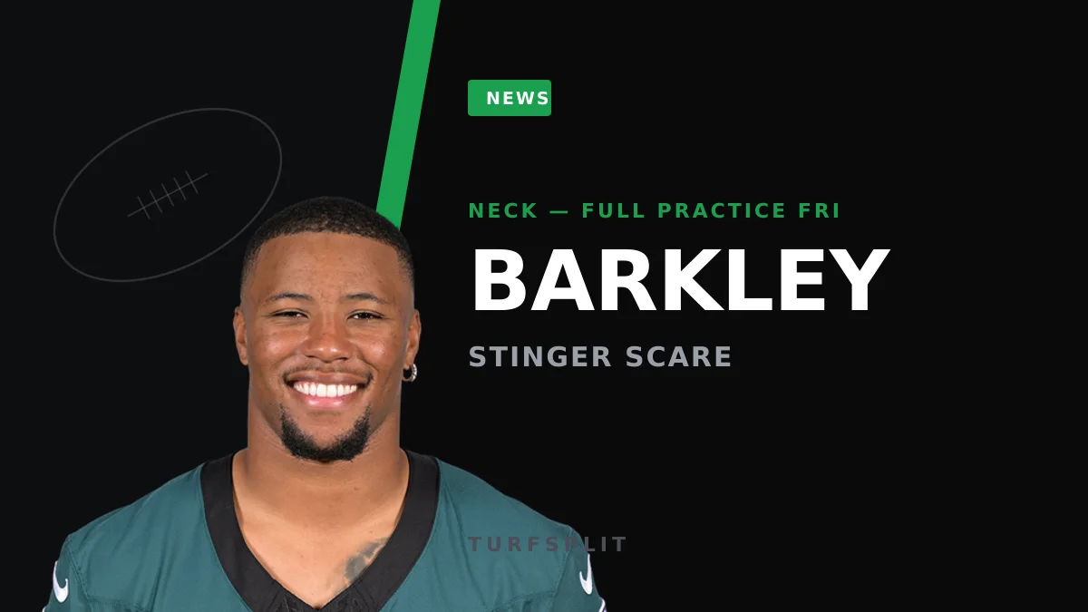 Saquon Barkley Plays Through Neck Stinger, Vows to Attack Bears Fearless