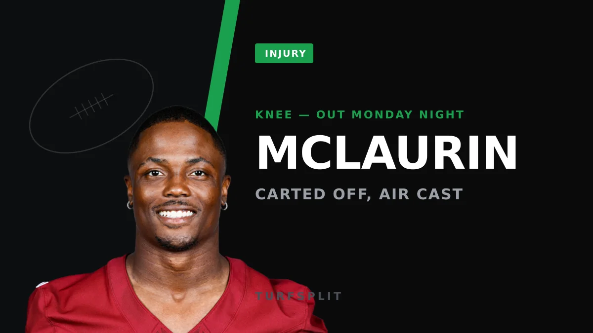 Terry McLaurin Carted Off With Knee Injury, Out vs. 49ers
