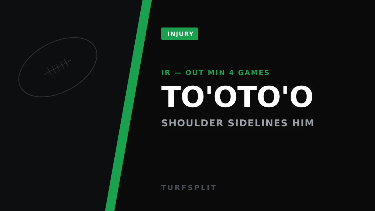 Texans Lose Henry To'oTo'o to IR, Miss Minimum Four Games With Shoulder