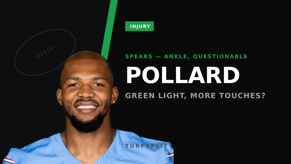 Tony Pollard Fully Clear, but Tyjae Spears' Ankle Clouds Titans Backfield