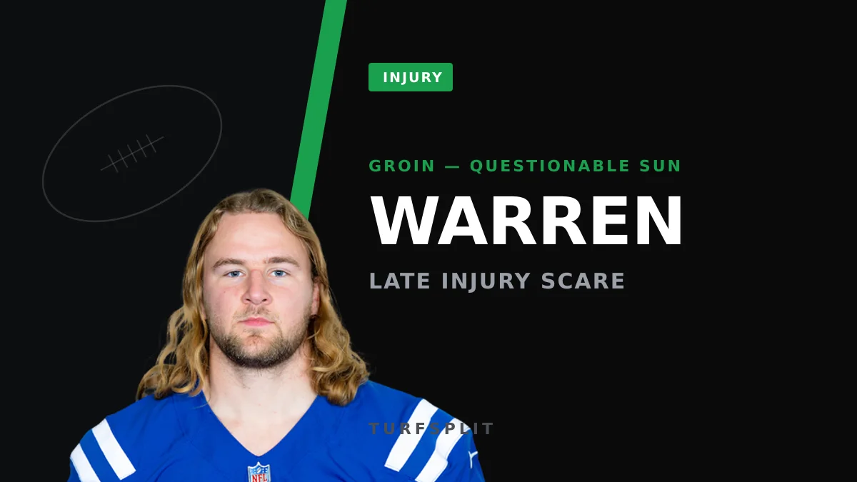 Tyler Warren Pops Up on Colts Injury Report, Questionable vs Titans