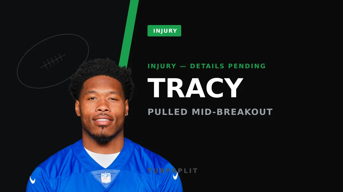 Tyrone Tracy Exits Giants-Jets Preseason Game Mid-Breakout Night
