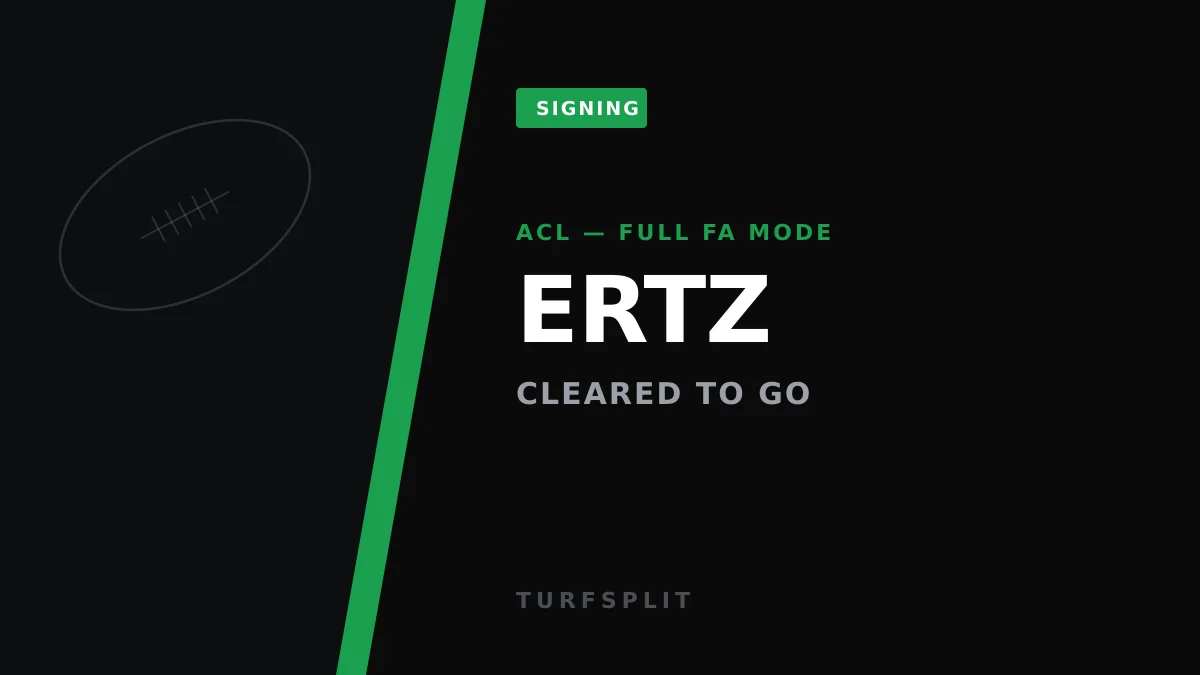 Zach Ertz Cleared for Football After ACL Tear — What It Means for TE-Needy Rosters