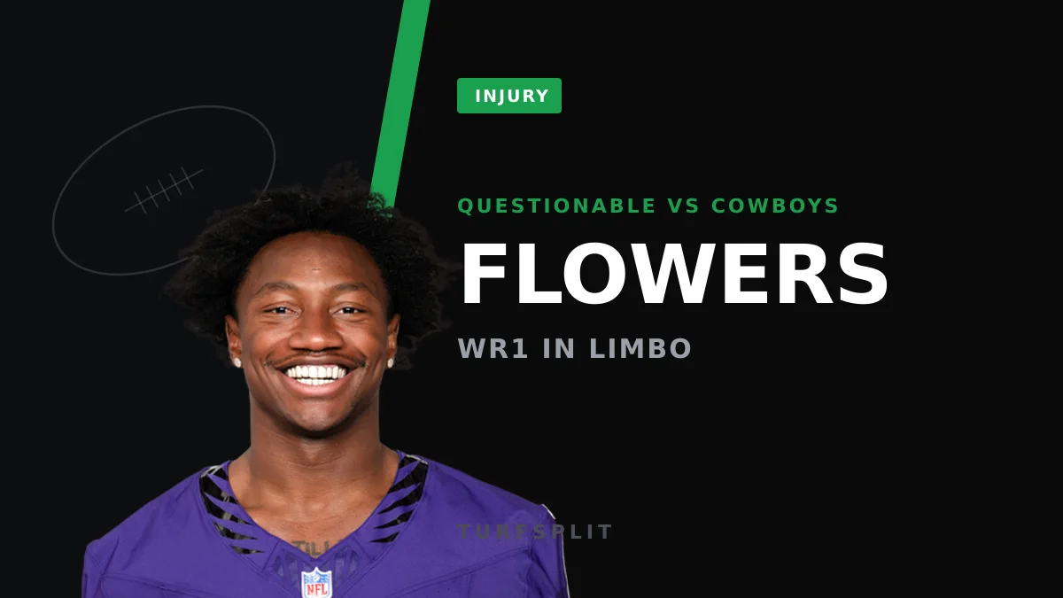 Zay Flowers Questionable vs. Cowboys as Ravens Sweat WR1's Status