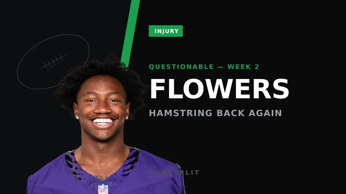 Zay Flowers Re-Aggravates Hamstring, Questionable for Week 2